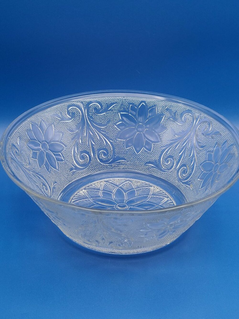 Indiana Glass Vintage Clear Tiara Sandwich Fruit Bowl 8.25" Diam